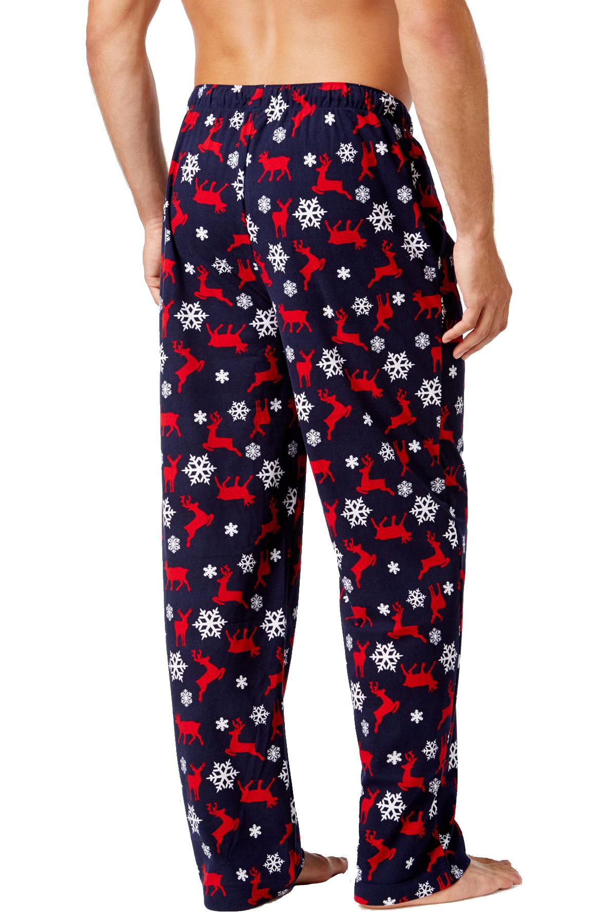 Club Room Navy Snow Deer Printed Pajama Pant