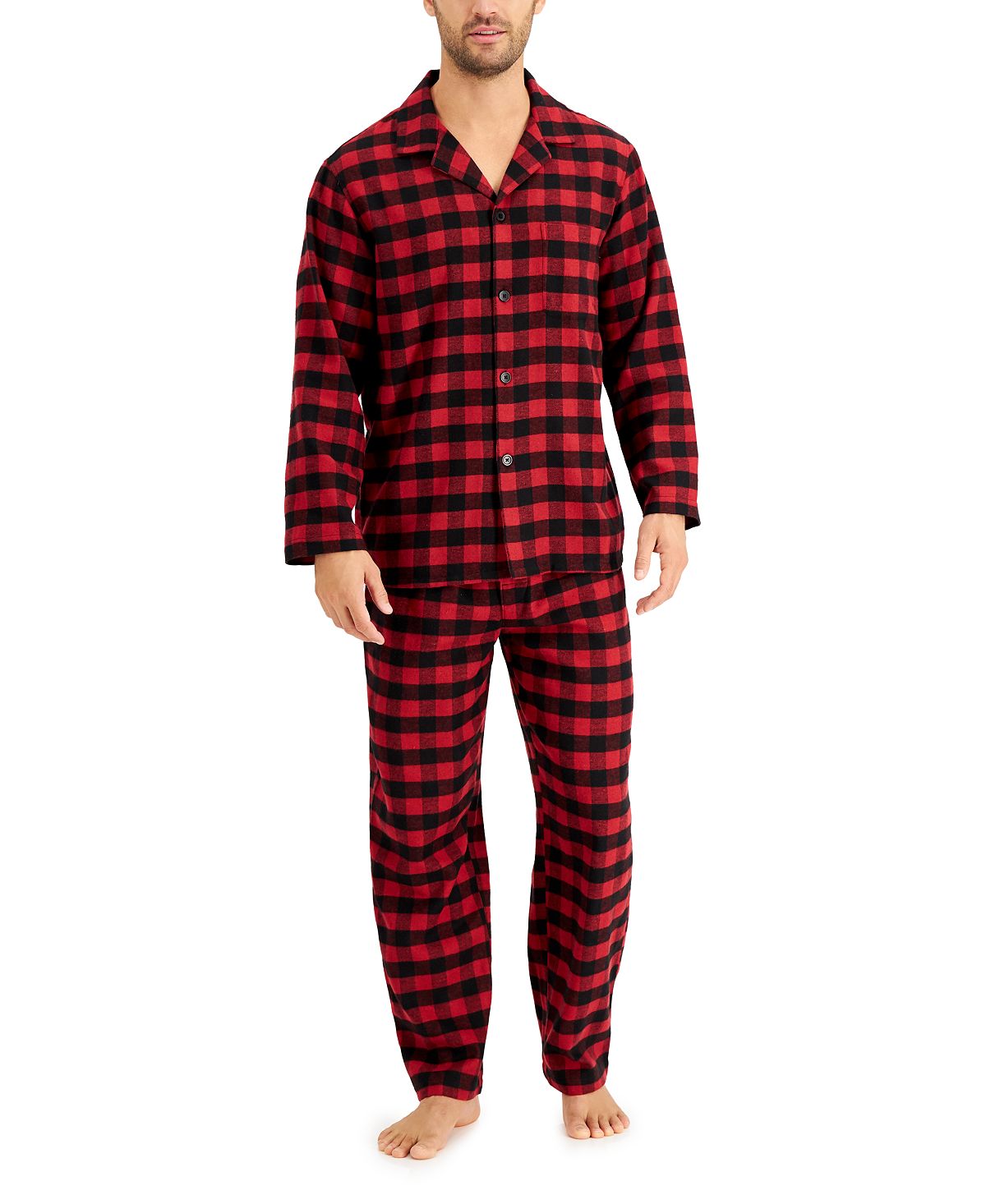 Club Room Pajama Set Red/Black