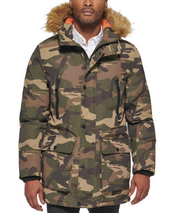 Club Room Parka With A Faux Fur-hood Jacket Camouflage thumbnail 1