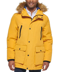 Club Room Parka With A Faux Fur-hood Jacket Yellow thumbnail 1