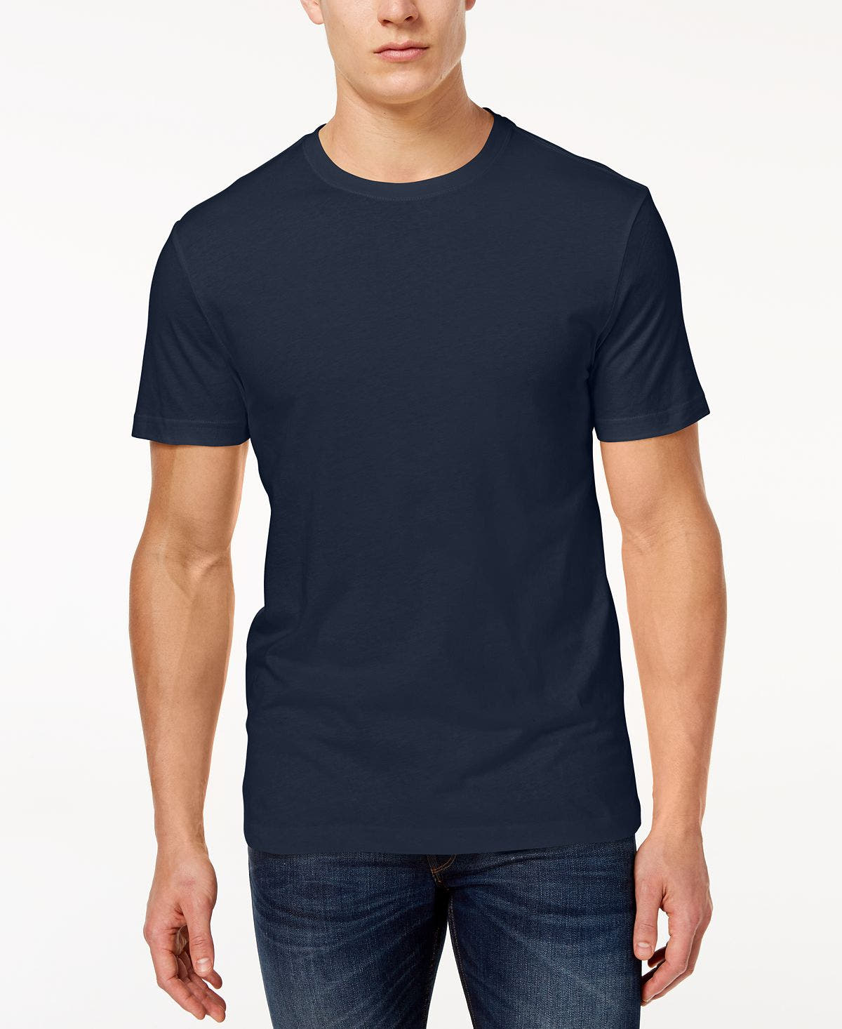 Club Room Performance Crew Neck T-shirt Navy Blue