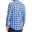 Club Room Performance Plaid Shirt With Pocket Pale Ink Blue