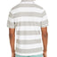 Club Room Performance Stretch Striped Polo Shirt Soft Grey/White