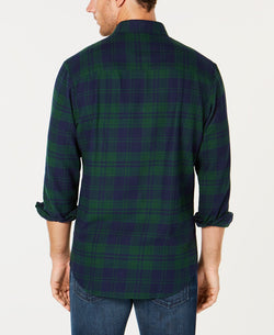 Club Room Plaid Flannel Shirt Black Forest thumbnail 2