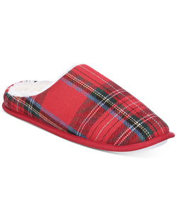 Club Room Plaid Slippers Red thumbnail 1