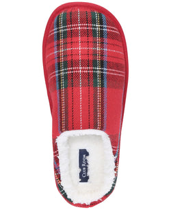 Club Room Plaid Slippers Red thumbnail 4