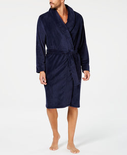 Club Room Plush Robe Navy thumbnail 1