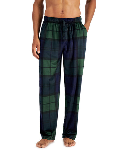 Club Room Printed Fleece Pajama Pants Hunter Navy