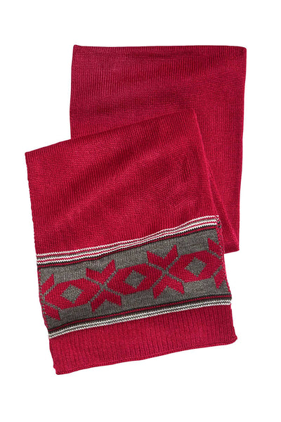 Club Room Red Fair Isle Winter Scarf