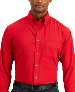 Club Room Regular Fit Traveler Dress Shirt Tango Red thumbnail 3