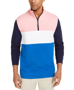 Club Room Regular-fit Colorblocked 1/4-zip Sweatshirt Pink Sky thumbnail 1