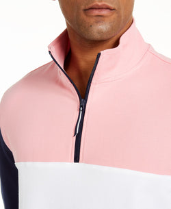 Club Room Regular-fit Colorblocked 1/4-zip Sweatshirt Pink Sky thumbnail 3