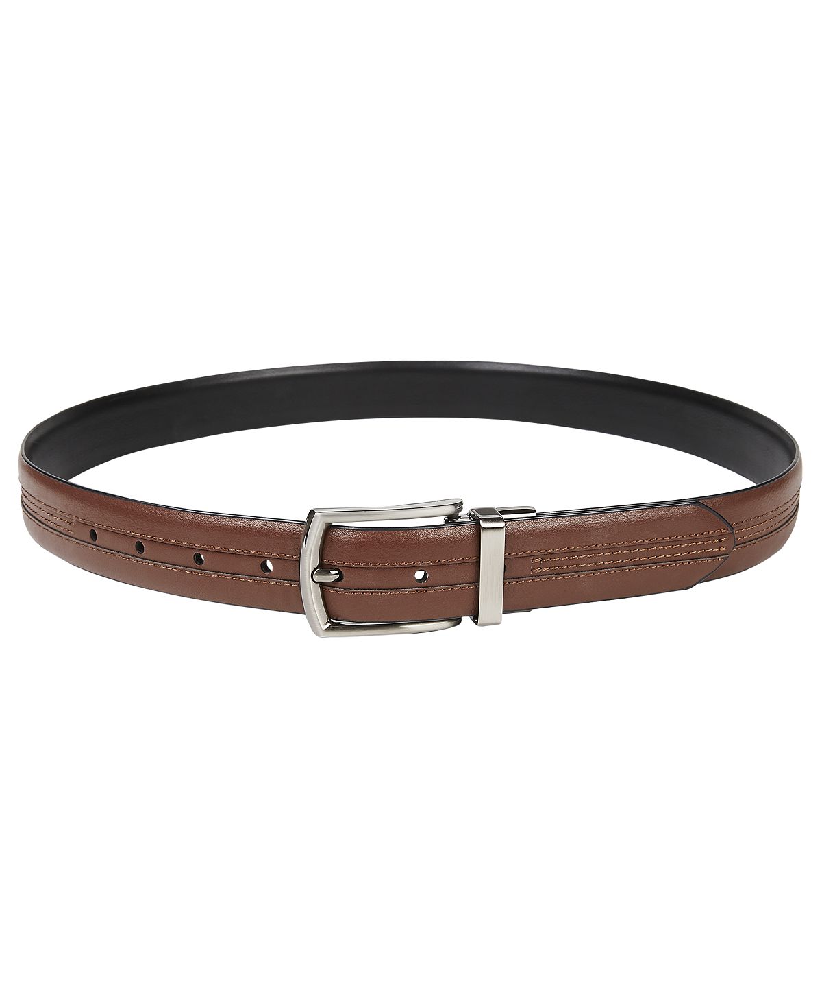Club Room Reversible Stretch Belt Tan/Black
