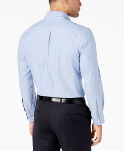 Club Room Slim-fit Pinpoint Solid Dress Shirt Light Blue thumbnail 2