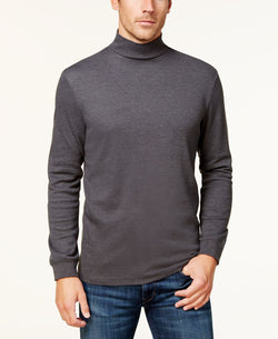 Club Room Solid Mock Neck Shirt Charcoal Heather thumbnail 1