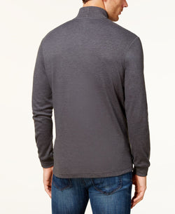 Club Room Solid Mock Neck Shirt Charcoal Heather thumbnail 2