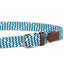 Club Room Stretch Comfort Braided Belt With Faux-leather Trim Green/white