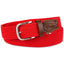 Club Room Stretch Comfort Braided Belt With Faux-leather Trim Red