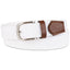 Club Room Stretch Comfort Braided Belt With Faux-leather Trim White