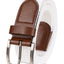 Club Room Stretch Comfort Braided Belt With Faux-leather Trim White