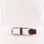 Club Room Stretch Comfort Braided Belt With Faux-leather Trim White