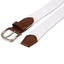 Club Room Stretch Comfort Braided Belt With Faux-leather Trim White