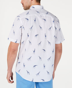 Club Room Stretch Giraffe-print Shirt Bright White thumbnail 2