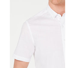 Club Room Stretch Performance Micro-check Shirt Bright White thumbnail 3