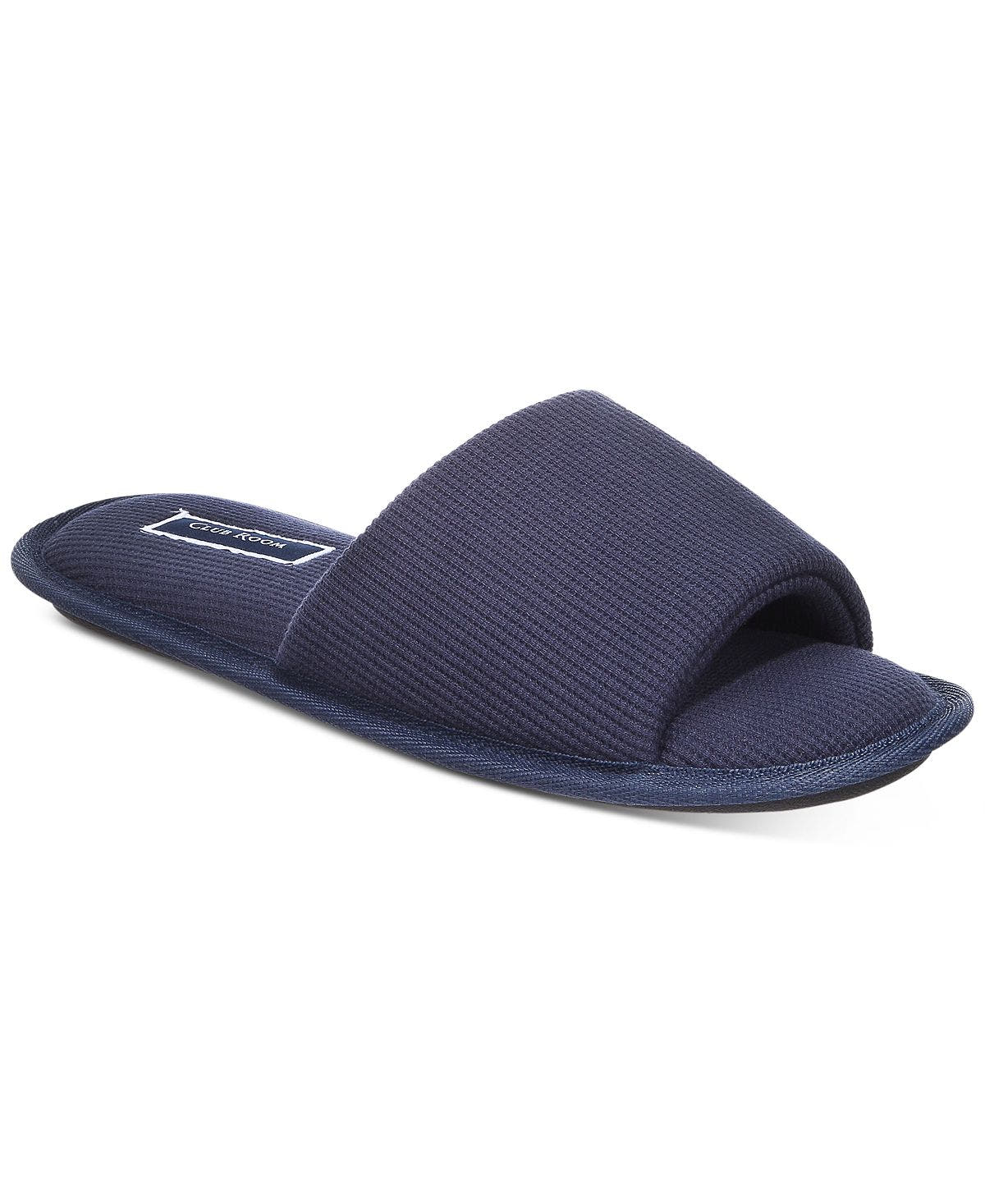 Club Room Waffle Slippers Navy
