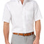 Club Room White Regular Fit Wrinkle Resistant Short Sleeve Dress Shirt