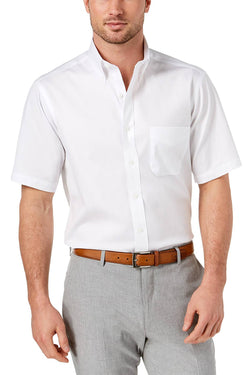 Club Room White Regular Fit Wrinkle Resistant Short Sleeve Dress Shirt thumbnail 1