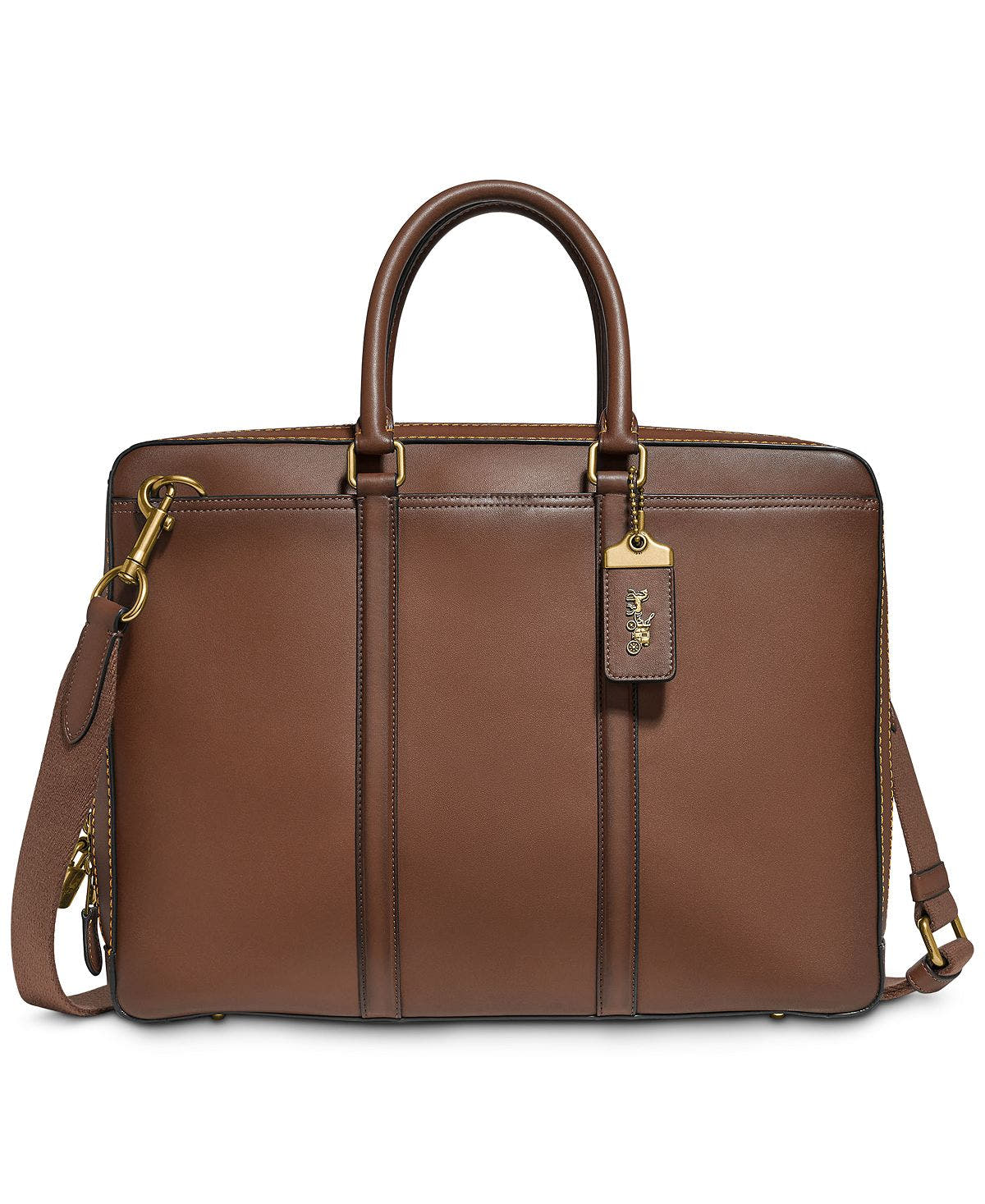 Coach Metropolitan Slim Leather Briefcase Rustcopper