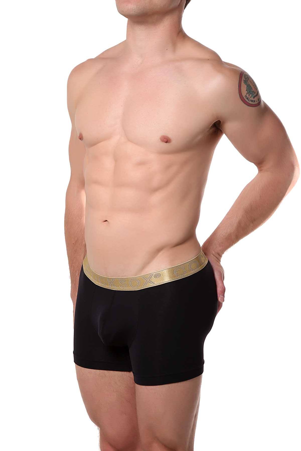 Cocksox Black/Gold Shimmer Contour Pouch Boxer