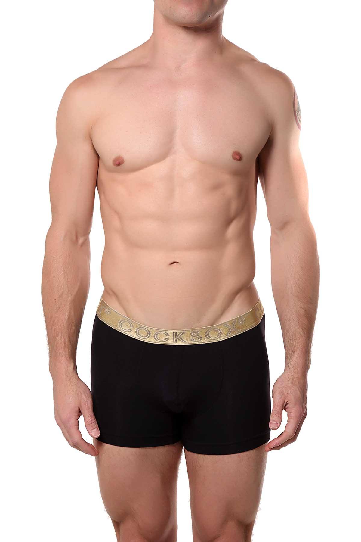 Cocksox Black/Gold Shimmer Contour Pouch Boxer