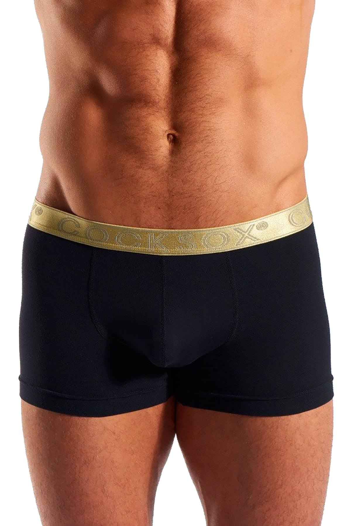 Cocksox Black/Gold Shimmer Contour Pouch Boxer