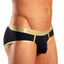 Cocksox Black/Gold-Shimmer Contour-Pouch Sports Brief