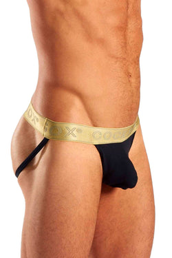 Cocksox Black/Gold Shimmer Enhancing Pouch Jockstrap thumbnail 1