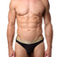 Cocksox Black/Gold-Shimmer Snug-Pouch Sports Thong