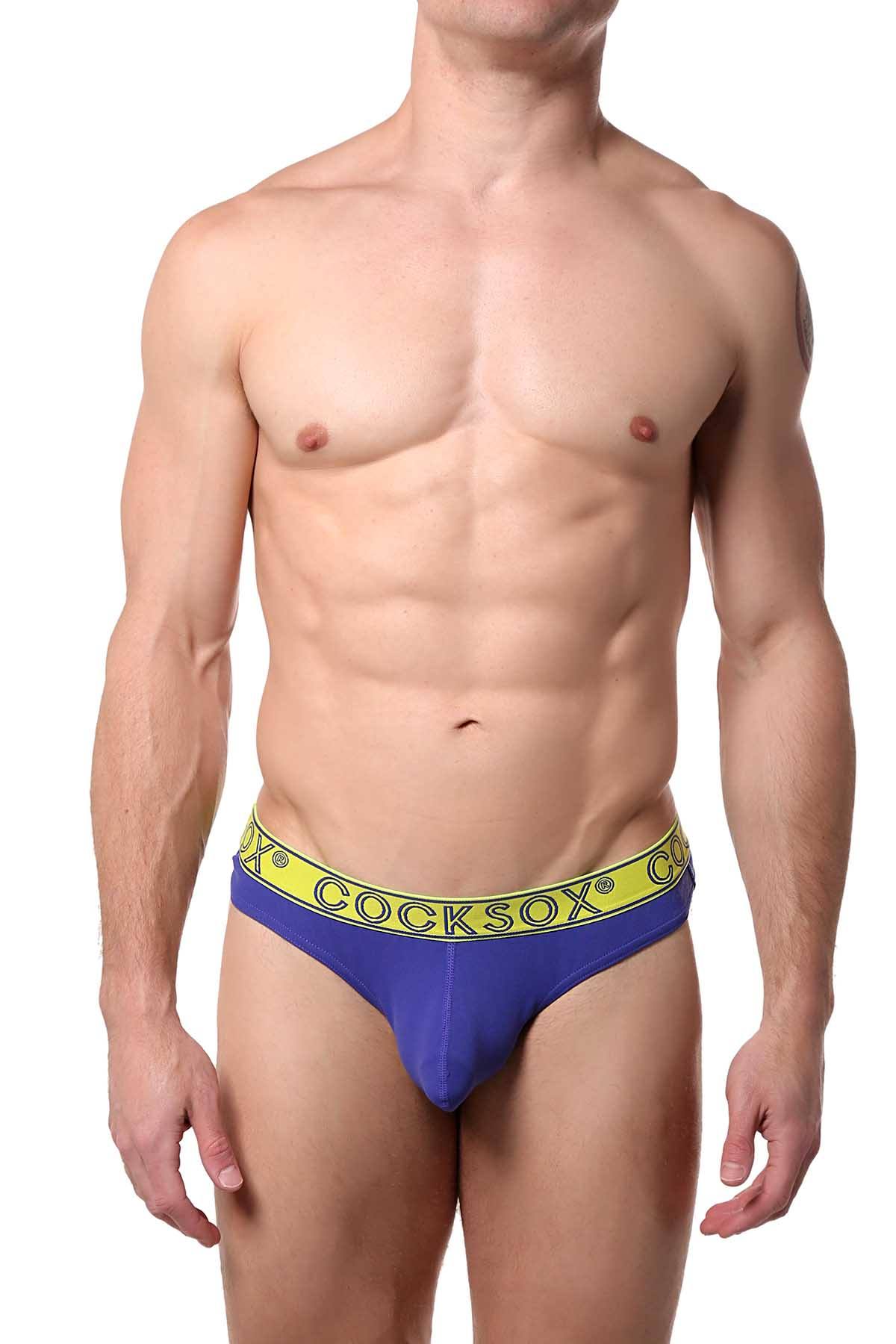 Cocksox Crystal-Blue Snug-Pouch Sports Thong