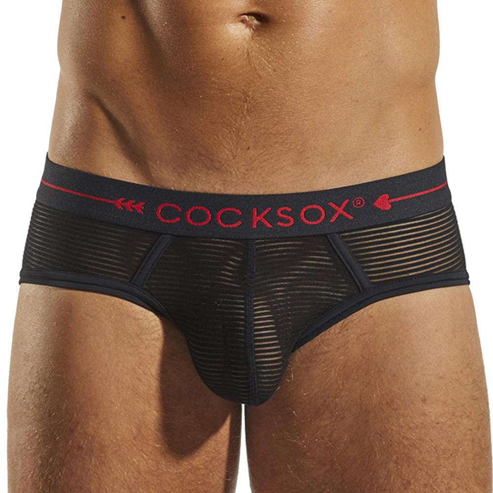 Cocksox Eros Black CX76SH Sheer Sports Brief