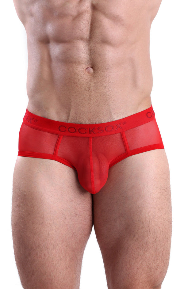 Cocksox Fiery Red CX76ME Sports Mesh Brief