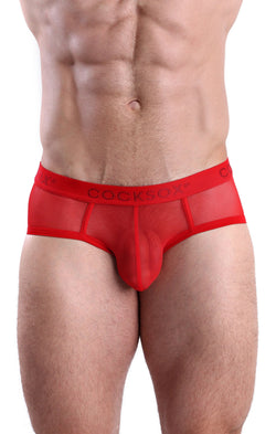 Cocksox Fiery Red CX76ME Sports Mesh Brief thumbnail 1