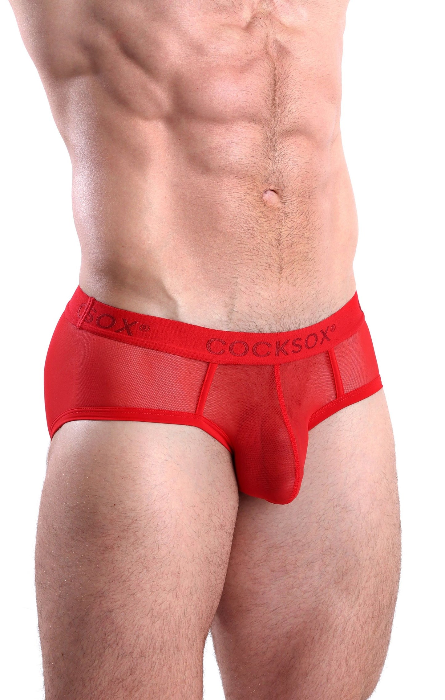 Cocksox Fiery Red CX76ME Sports Mesh Brief