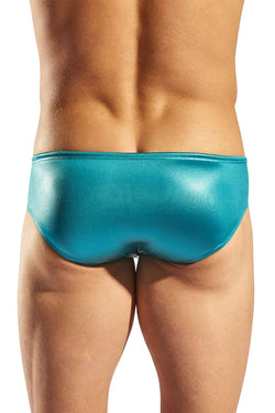 Cocksox Fiesta-Teal Gala Wet-Look Boy-Leg Swim Brief thumbnail 4