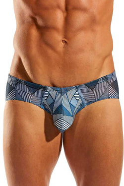 Cocksox Hypnotic-Printed Sheer Boy-Leg Swim Brief thumbnail 1