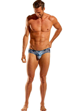 Cocksox Hypnotic-Printed Sheer Boy-Leg Swim Brief thumbnail 3