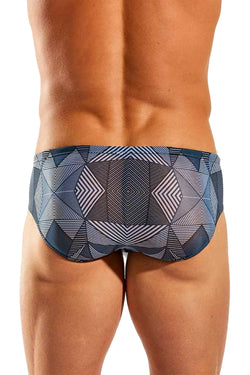 Cocksox Hypnotic-Printed Sheer Boy-Leg Swim Brief thumbnail 4