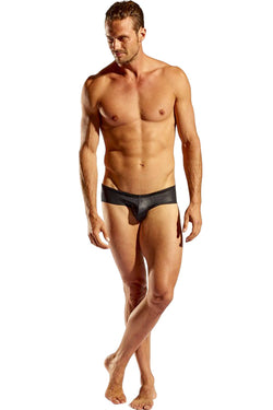 Cocksox Lavish-Black Gala Wet-Look Boy-Leg Swim Brief thumbnail 3