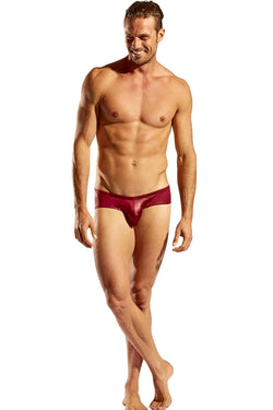 Cocksox Platinum-Red Gala Wet-Look Boy-Leg Swim Brief thumbnail 3