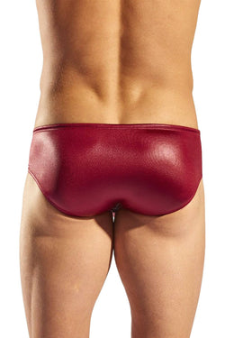 Cocksox Platinum-Red Gala Wet-Look Boy-Leg Swim Brief thumbnail 4